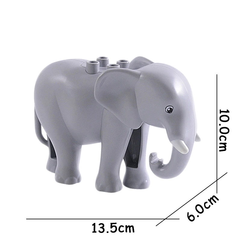 Big Size Building Blocks Animal Accessories Farm Figures Pig Rabbit Chicken Duck Dog Cat Bird horse Cow Sheep DIY Toys Gifts