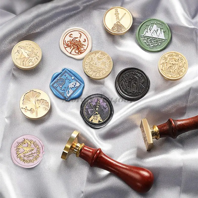 2022 Plant Rose Flower Wax Seal Stamp Retro Life Tree Cat Butterfly Antique Scrapbooking HEAD Wedding Decorative Invitation