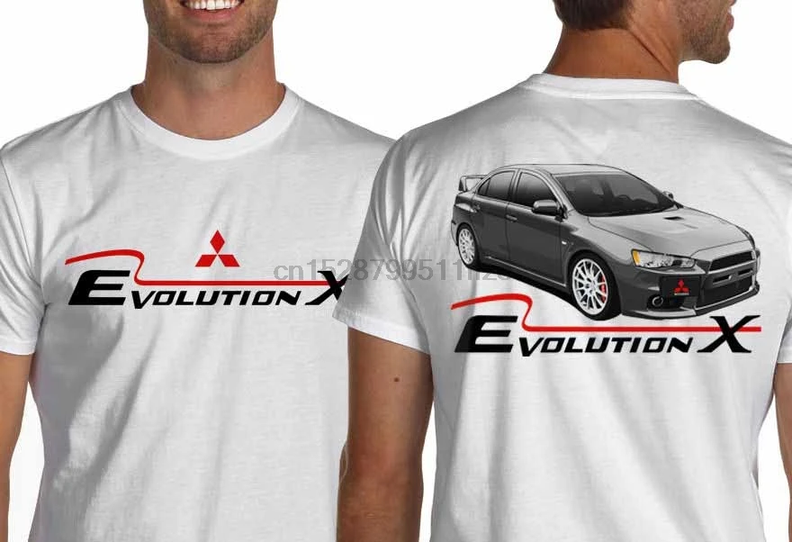 Новинка 2019 Мужская забавная футболка одежда Lancer Ralliart Evolution X белая или серая Jdm Evo
