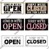 Putuo Decor Open Closed Wooden Hanging Signs Rectangular Opening Proofing Decorative Plaques Shop Store Cafe Bar Pub Wall Decor ► Photo 3/6