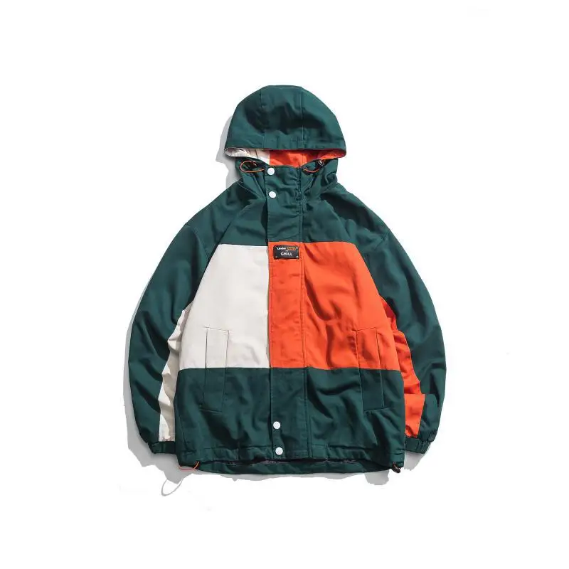 

Vertical Ze Produced 19ss Hooded Joint Contrast Color Jacket