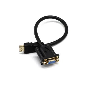 

HDMI To VGA Converter Cable For PC Laptop Tablet 0.3m High Resolution Adapter High Quality