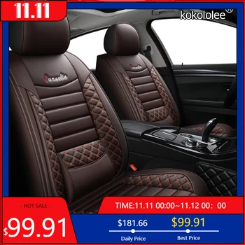 

kokololee leather car seat cover set For lada 2114 granta xray vesta sw cross kalina kalina accessories covers for vehicle seats