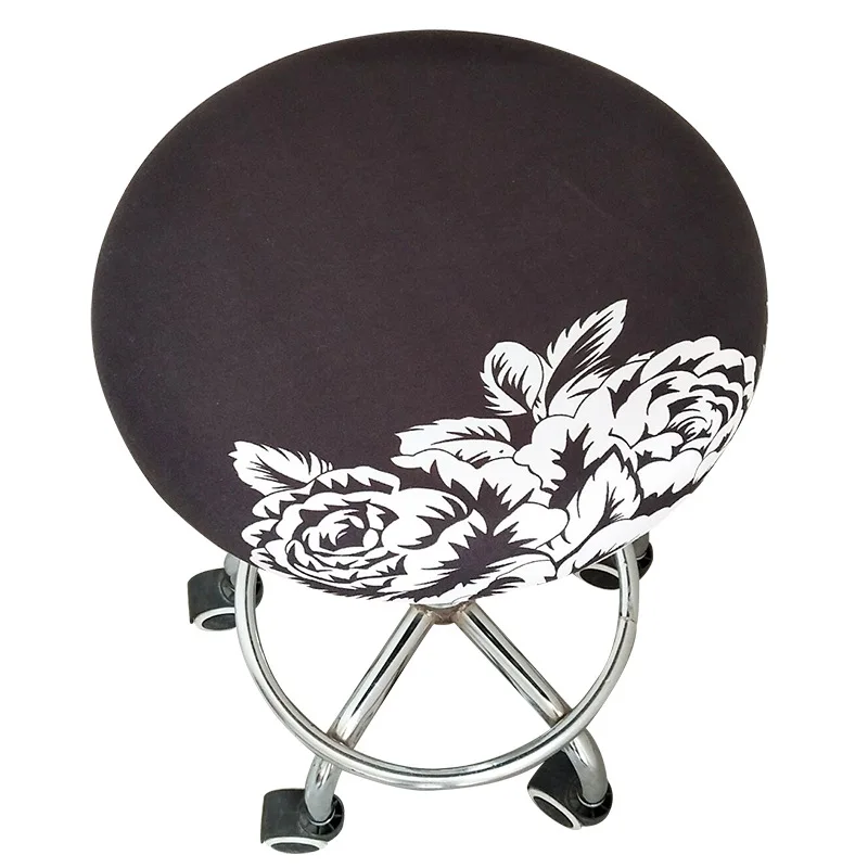Цветочный принт круглый чехол для стула чехлы на стулья эластичный чехол для сиденья полиэстер чехол для кресла домашний чехол для украшения стула поставки - Цвет: 16