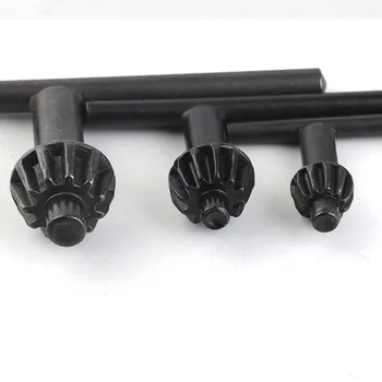 

3 Size Black Tools Mini Multifunction Chuck Key Kit Long Handle Drill Clamping Part Wrench Spanner T Shaped Accessories Portable