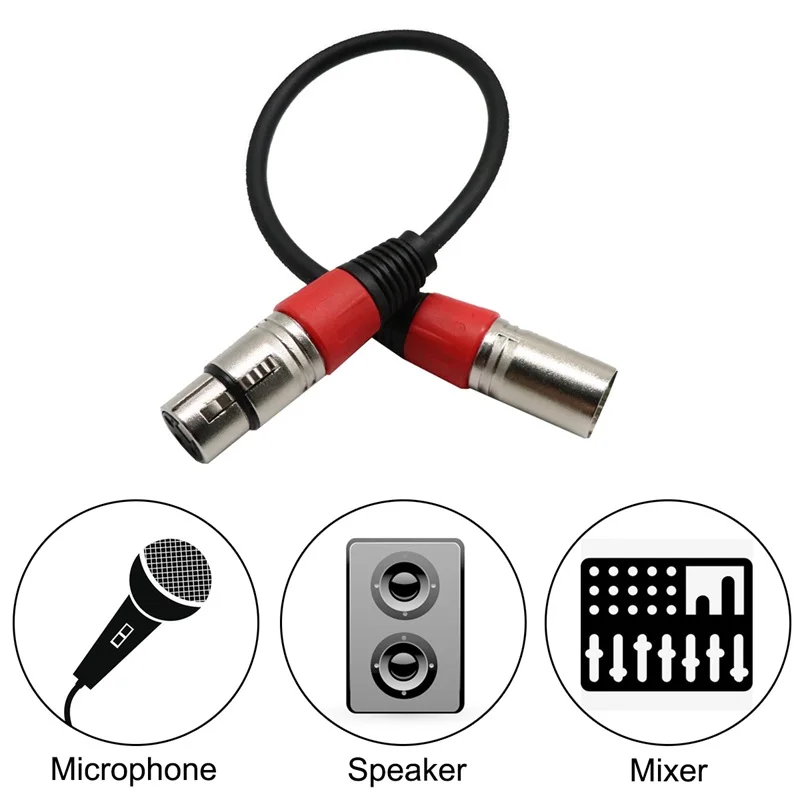 XLR 3-контактный Мужской Женский микрофон аудио вход для микрофона экранированный кабель красный