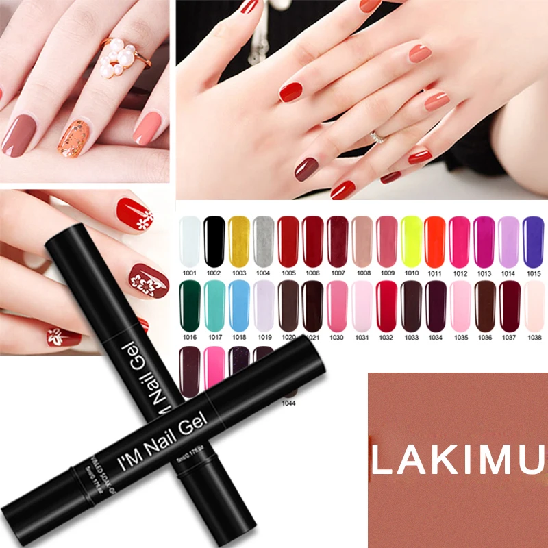 LAKIMU 3 в 1 Лаки Ручка Маникюр УФ светодиодный Гель лак one step био Гели Soak Off Краски