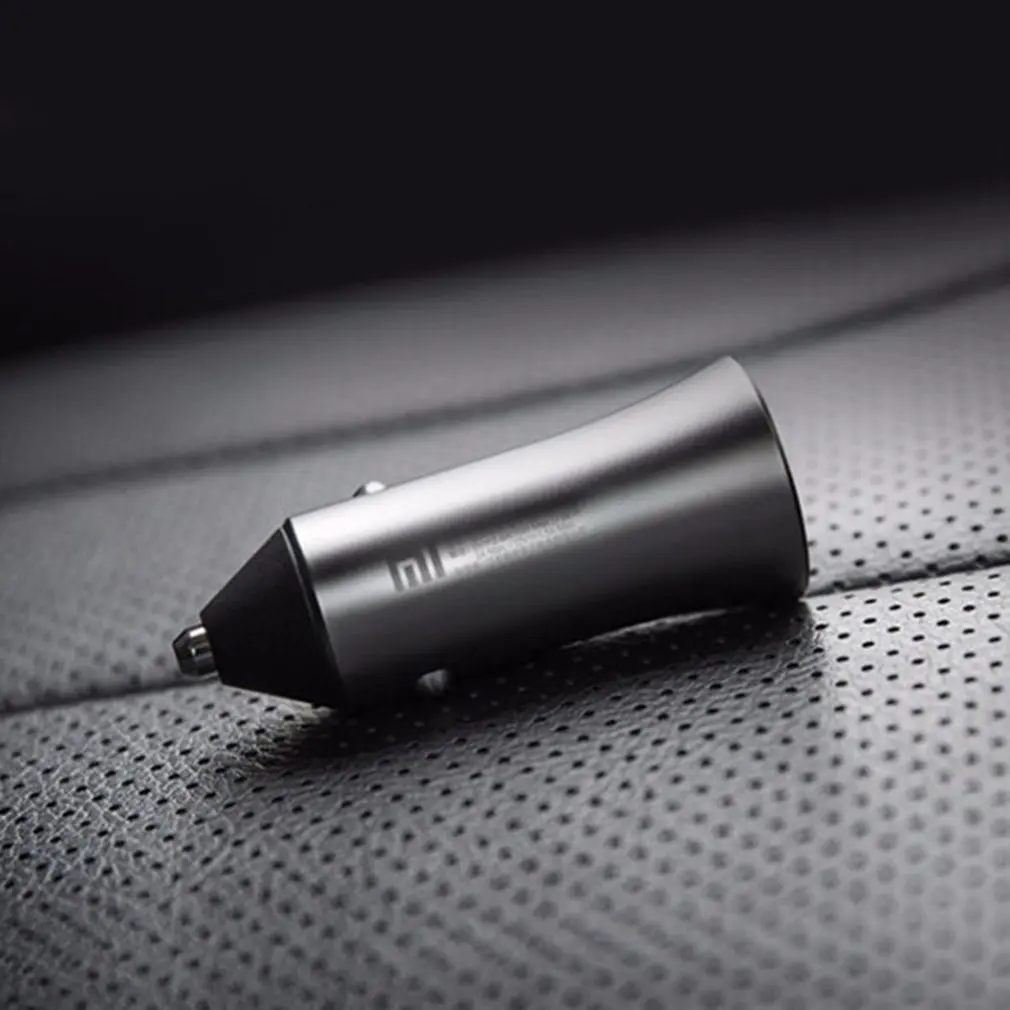 Новая версия Xiaomi Mi автомобильное зарядное устройство Dual USB Quick Charge 5 V/2.4A 9 V/2A 12 V/1.5A Max 18W быстрая зарядка издание с светодиодный кончик светильника