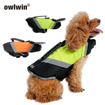 

New 2019 Dog Life Jacket Preserver Dog Puppy Swimwear Surfing Swimming Vest Reflective Stripes Pet Saver Life Vest Swimming