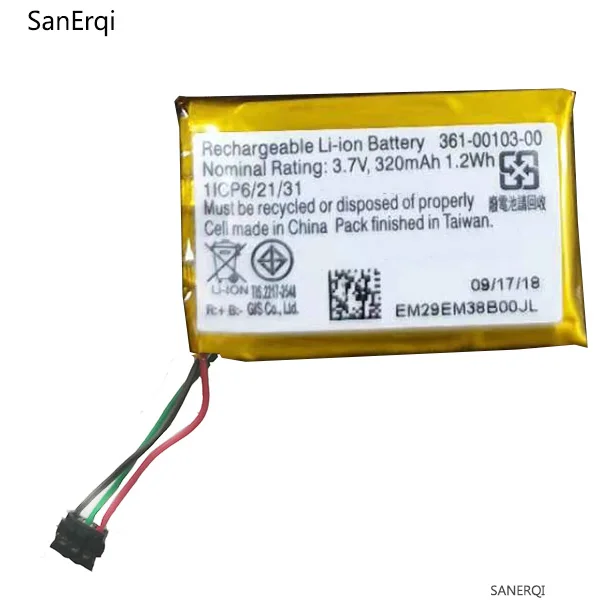 Batteria 320Mah Per Garmin Dash Cam 45 Dash Cam 46 Dash Cam 55 Dash Cam 56 Dash Cam 66W 361-00103-00 Batteria