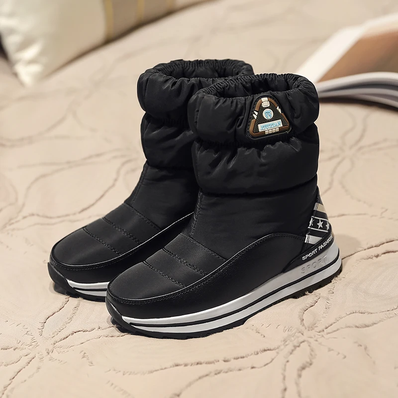 PUIMENTIUA/женские зимние ботинки; водонепроницаемые зимние ботинки; однотонная Повседневная обувь; женская теплая зимняя обувь; женские ботинки