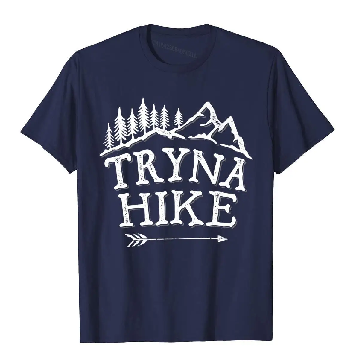 Tryna Hike T Shirt Outdoor Mountain Hiking Men Nature Hiker Premium T-Shirt__97A1661navy