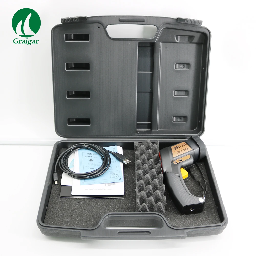TES-135A Colorimeter Portable Long Range Color Analyzer Color Difference Tester 6