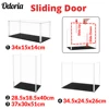 Odoria 34/40/51cm Sliding Door Acrylic Display Case Large Dustproof Clear Box Cabinet 1/87 1/35 Action Figure Collectibles Model 1