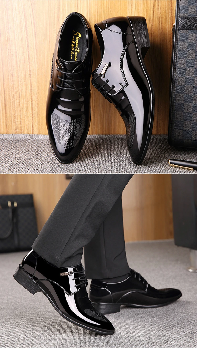 Mazefeng Men Wedding Shoes Microfiber 