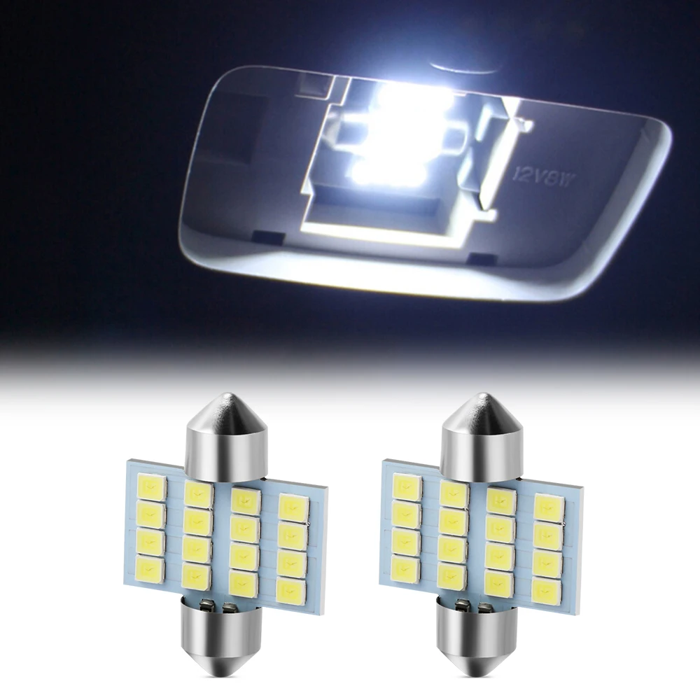2x C5W C10W LED Car Interior Reading Bulb for Nissan Almera Renault Clio Dacia Logan Megane Espace Kangoo | Автомобили и