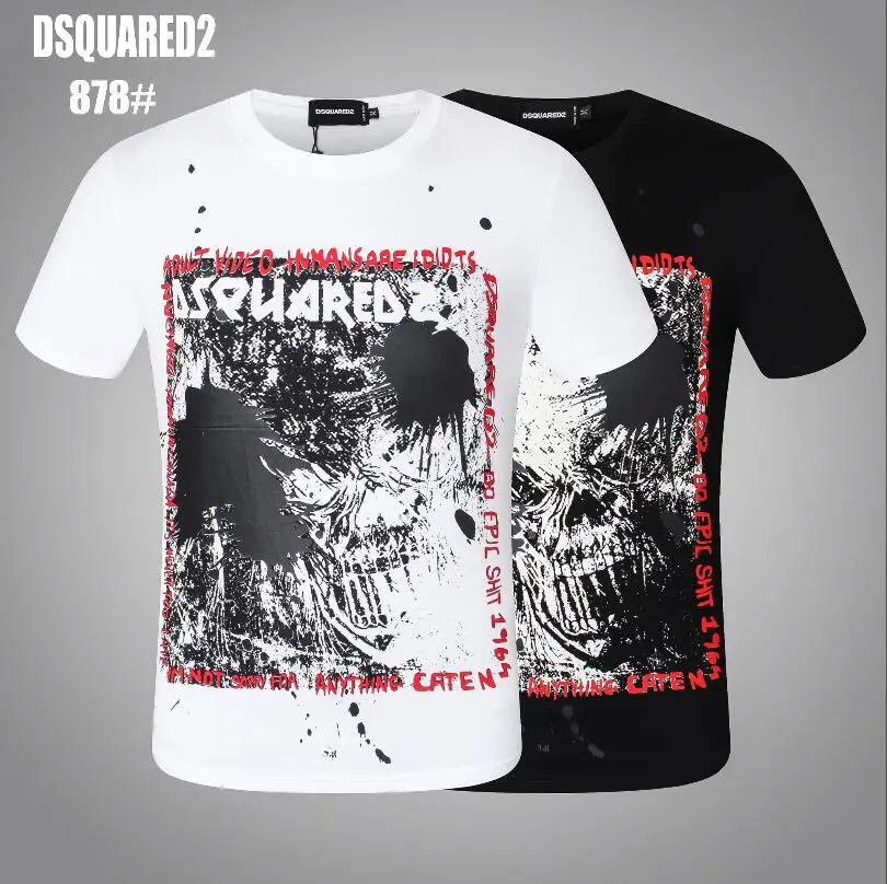Мужская футболка с коротким рукавом и надписью DSQUARED2 топ 878 # | одежда