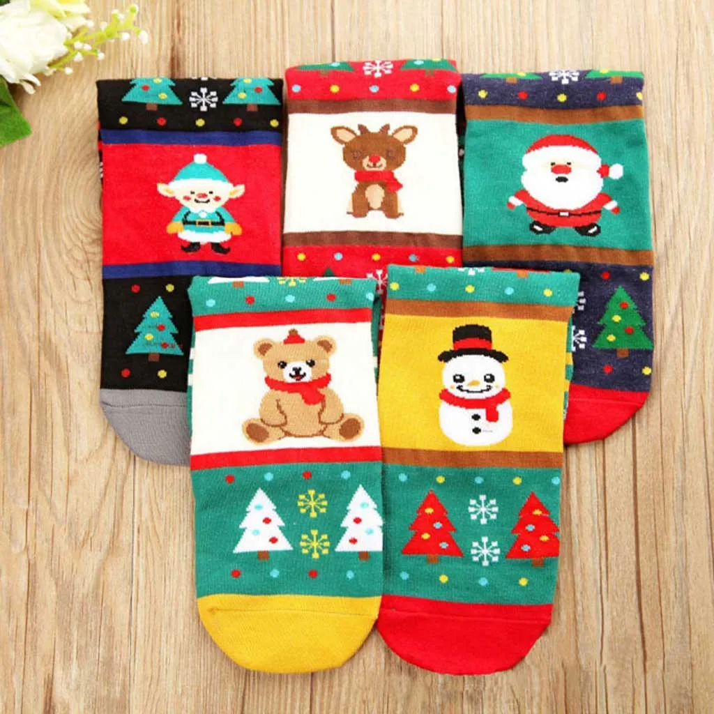 Новинка; женские рождественские носки; хлопковые носки со снеговиком; зимние домашние носки для девочек; носки для сна; забавные носки; calcetines mujer;#26