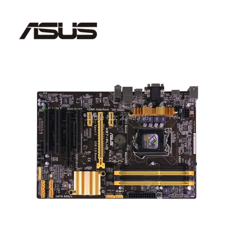 Разъем LGA1150 PCI-E3.0 USB3.0 SATA3 для ASUS H87-PLUS рабочий стол для Intel H87 материнской платы DDR3
