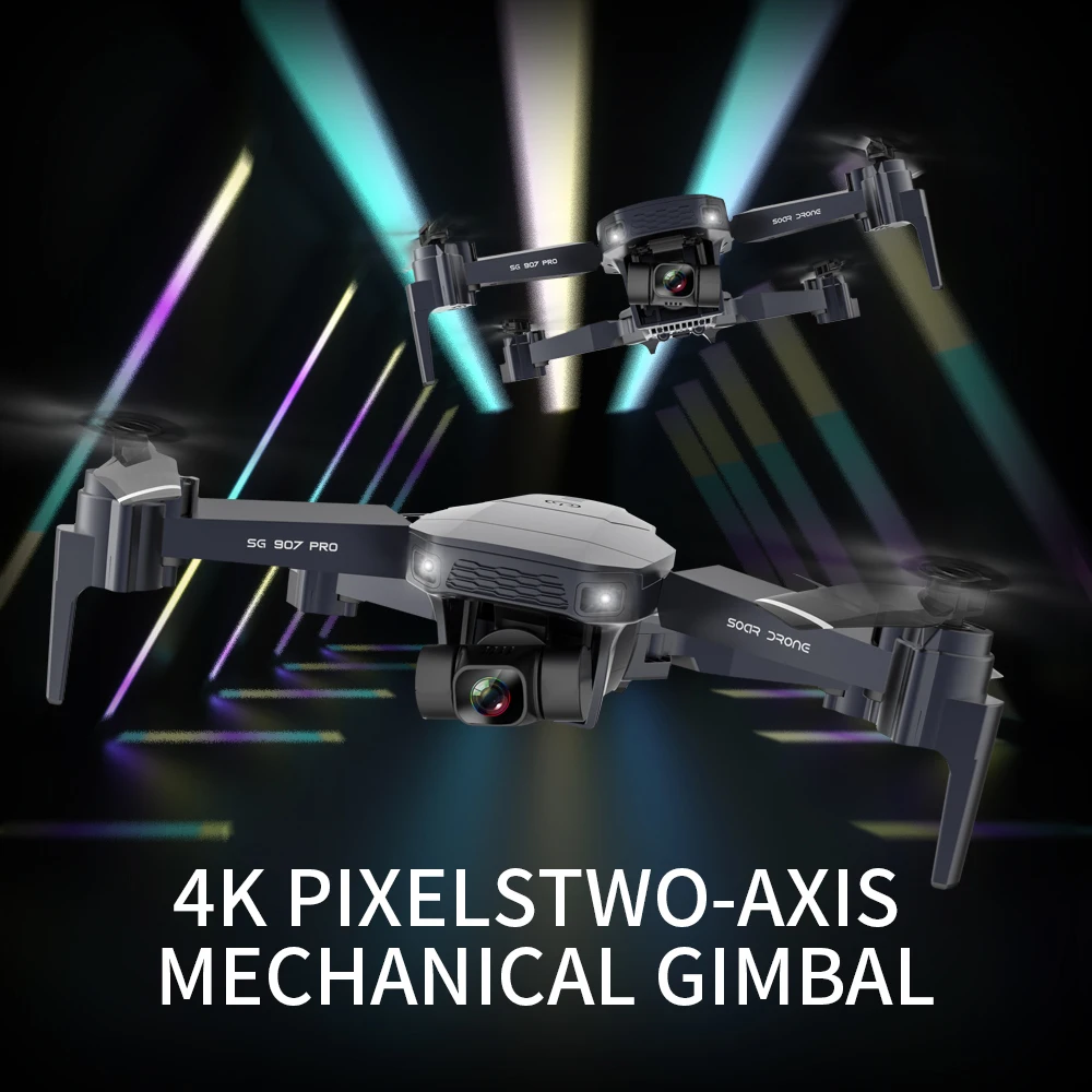 2020 Новый SG907 Pro Дрон Квадрокоптер GPS 5G WIFI 4k HD Механическая 2 осевая Карданная камера