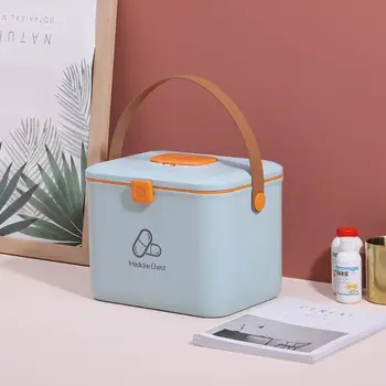 

Nordic Style Medicine Box Portable Drug Holder Storage Organizer Home Family Large Capacity Health Cabinet Emergency First Aid K