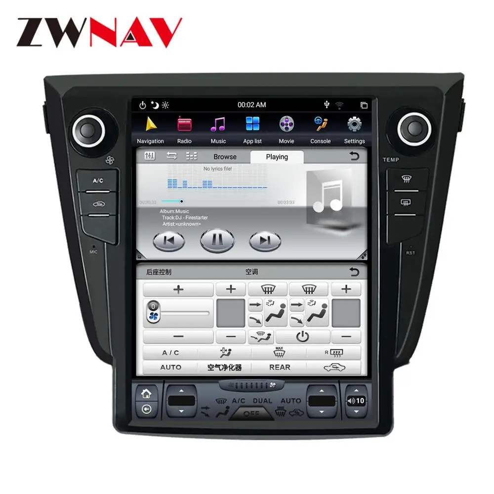 Cheap 4+64 Tesla style Android 8.1 Car Stereo Multimedia ForNISSAN X-TRAIL Qashqai 2013+ Radio GPS Navi Audio vertical screen headunit 5