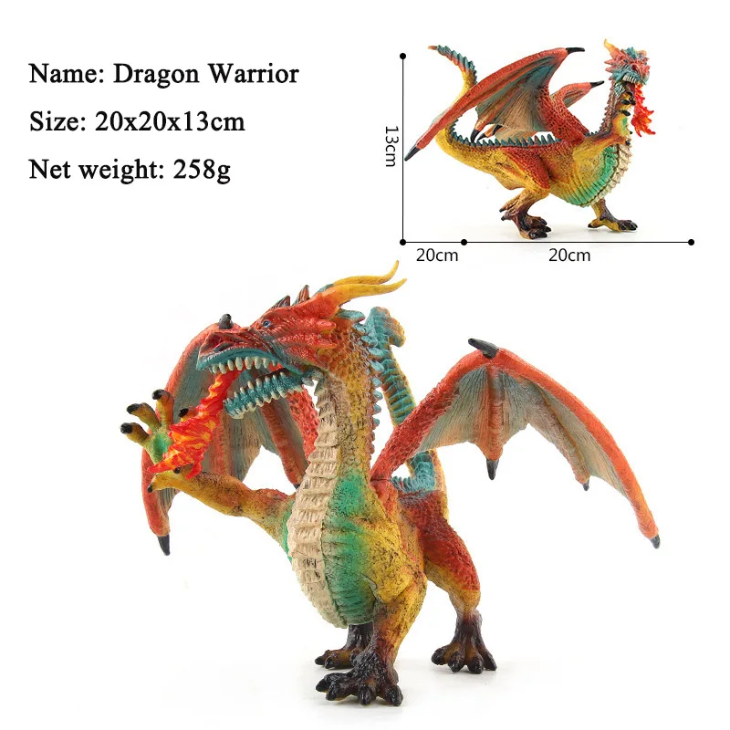 20 см подвижный летающий дракон вариации Дракон статическая модель украшения мягкий пластик стерео моделирование динозавр детские игрушки jm316 - Цвет: 4