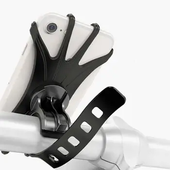 

Motorcycle Bike Phone Holder 360 Degrees Rotation Adjustable Silicone Bicycle Handlebar Stand Mount Bracket Fork For iPhone GPS