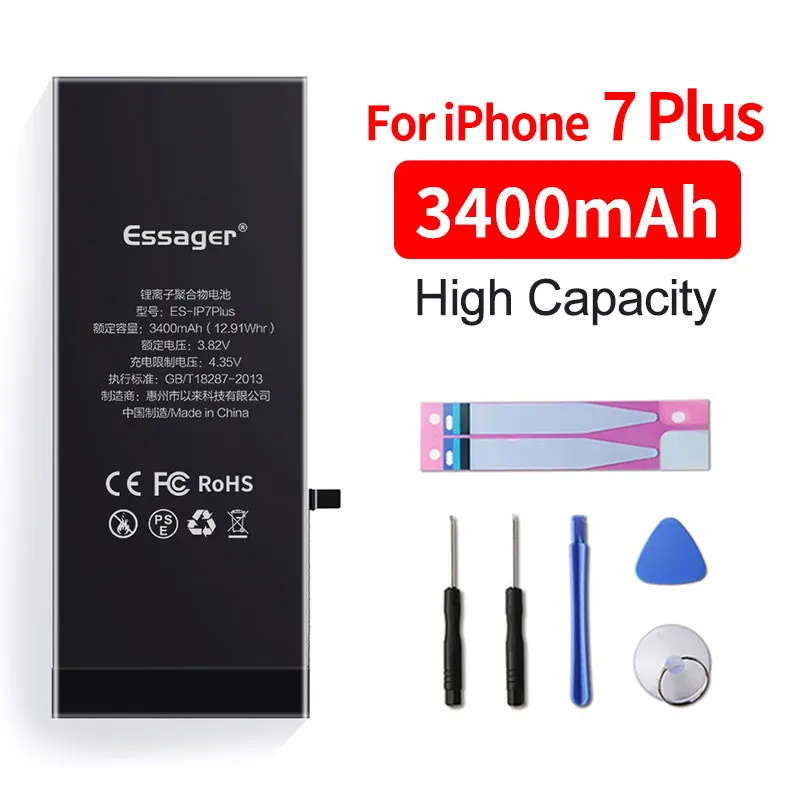 Аккумулятор Essager для iPhone 6 S 6s 7 iPhone 6s Plus с высокой емкостью, перезаряжаемый аккумулятор для мобильного телефона - Цвет: 3400mAh For iP 7P