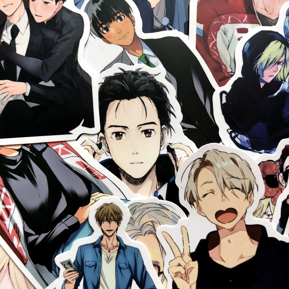 50 шт YURI! На льду аниме наклейка мультфильм ПВХ для граффити наклейка s Чехол для ноутбука автомобильный костюм Чехол для багажа гитары детские игрушки F4