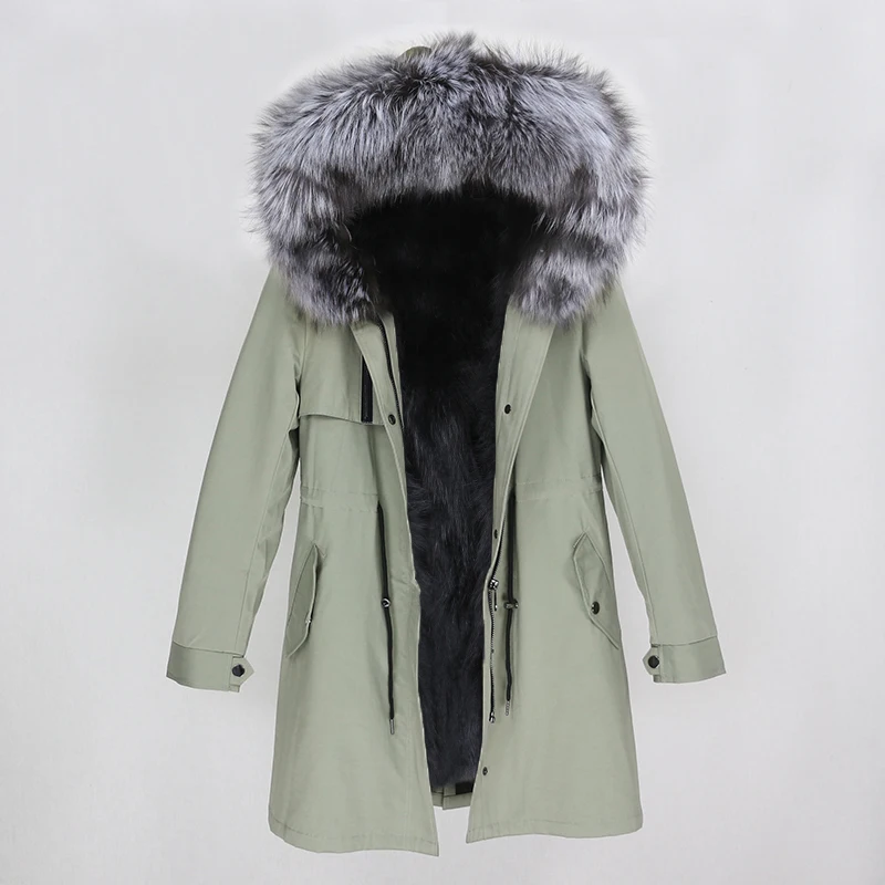 OFTBUY, водонепроницаемая парка, пальто из натурального меха, зимняя куртка для женщин, натуральный мех енота, меховой воротник, Лисий мех, подкладка, теплая Толстая Уличная верхняя одежда