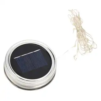 

Led string 20LED Solar Fairy String Lights Jar Lid Light for Patio Yard Garden Party Wedding Christmas Decorative Lighting