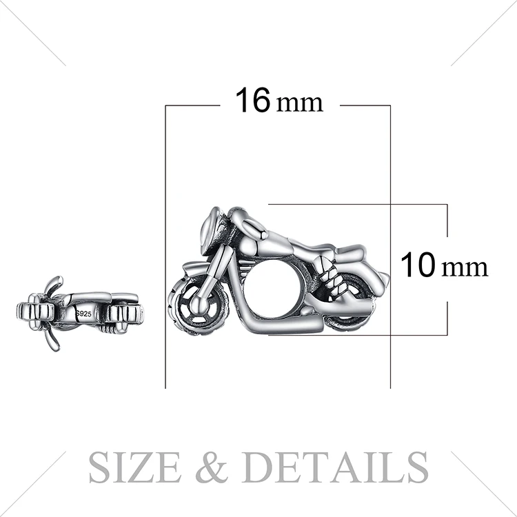 Ювелирные изделия, мотоциклетные бусины из стерлингового серебра 925, подвески, серебро 925,, для браслета, серебро 925, для изготовления ювелирных изделий