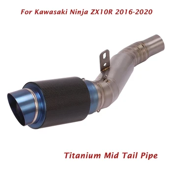 Slip for Kawasaki Ninja ZX10R 2016-2020 Titanium System Motorcycle Exhaust Muffler Tips Mid Link Pipe