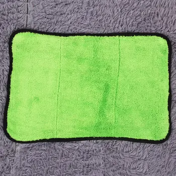 

Microfibre New 40cmx29cm Super Thick Plush Microfiber Car Cleaning Cloths Towel Green/Orange Household Wash Cloth