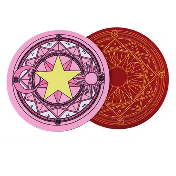 

1 Pcs Cute Anime Card Captor Sakura Cosplay Figure Kinomoto Star Action Figure Magic Printed Rubber Round Mouse Mads Toys Gifts