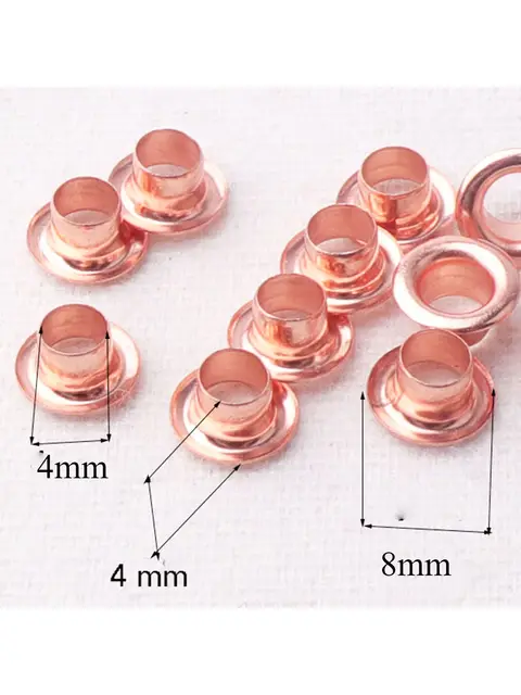 Occhielli In Metallo Dorato - 250 Pezzi, Foro 4mm, Per Fai-Da-Te E Decorazione - Foto 2