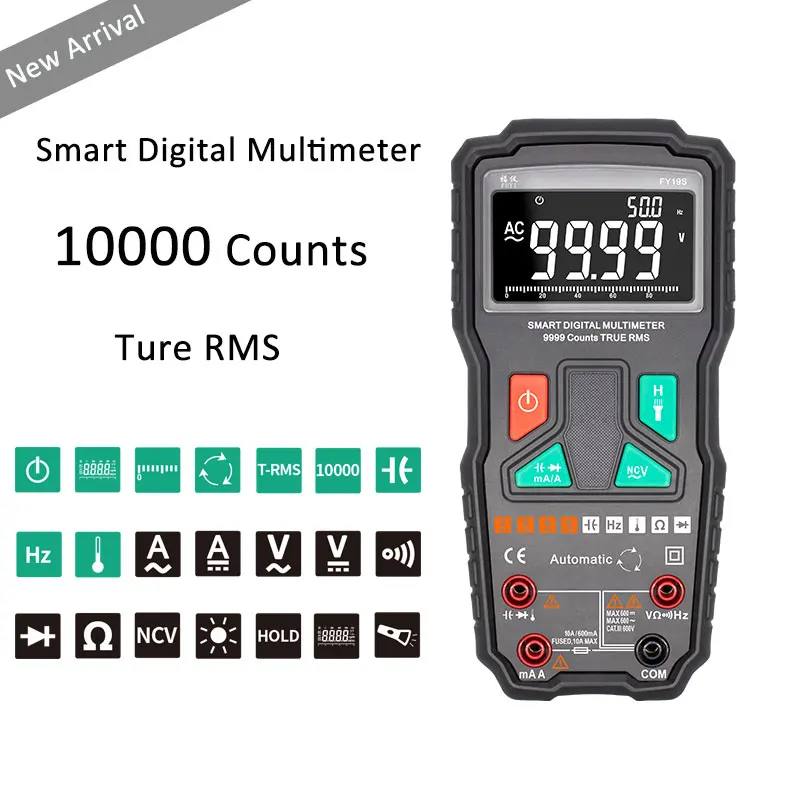 

9999 Counts True-RMS NCV Smart Digital Multimeter High Precision Multimeter Automatic Multimeter Professional Multimeter Tester