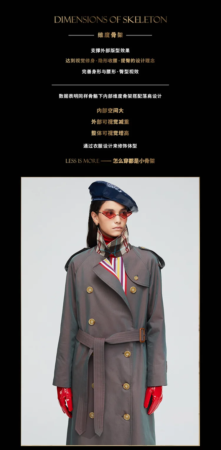 Cai tiao wen, двубортный Тренч, Женская куртка Jia Zehua,, стиль, осень, Европа и Америка, женское платье, Англия, тонкая F