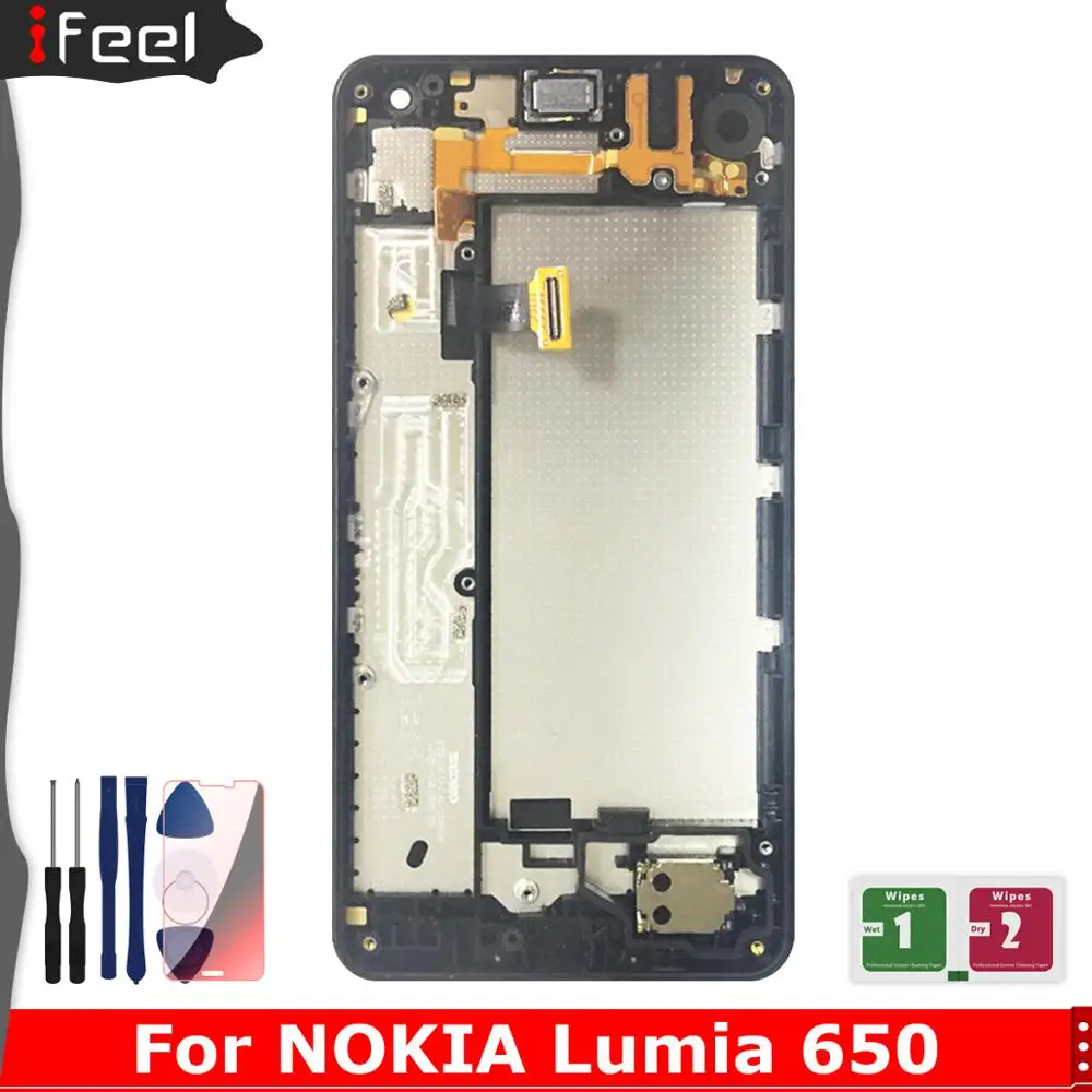 Для Microsoft Nokia Lumia 650 RM-1154 LCD дисплей сенсорный экран дигитайзер в сборе + рамка для |