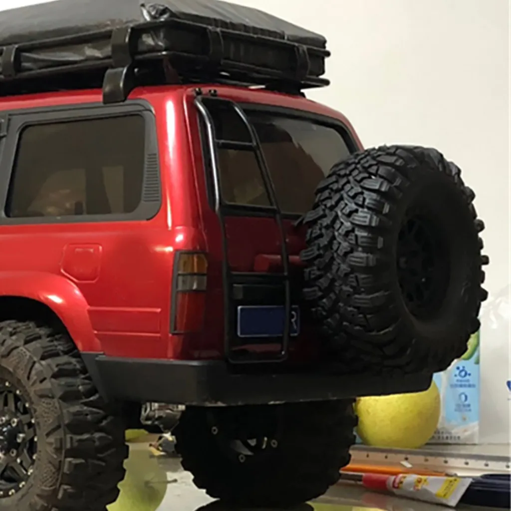 Обновленный металлический держатель для запасных шин для 1/10 Land LC80 Cruiser RC автомобильные аксессуары металлический черный# EW