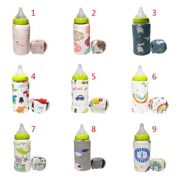

Cartoon Printing Baby Bottle Insulation Cover Constant Temperature Heating USB Portable Bag Thick Warm Universal Bottom Wrapped
