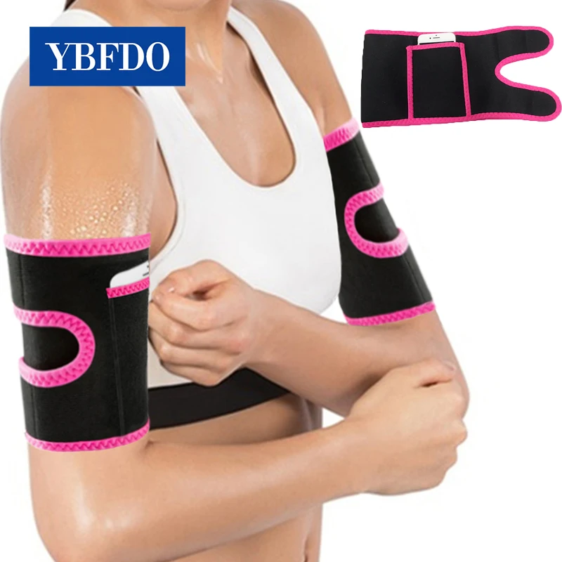 Ybfdo 2021 quente 1 par braço banda neoprene sauna cinto envolve braço corpo shapers ultra suor sauna efeito mais magro aparadores de braço shapewear