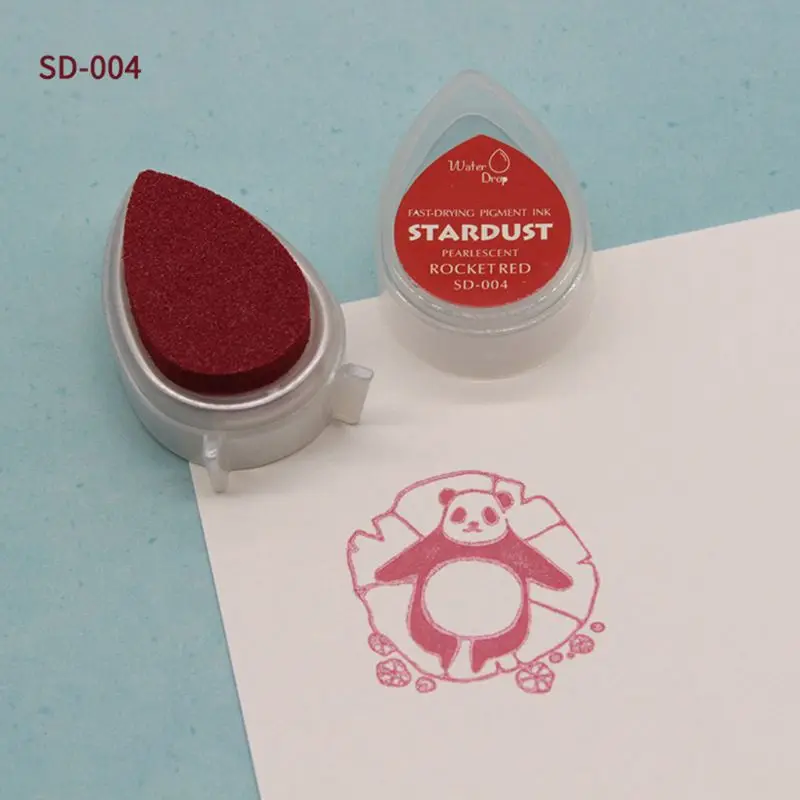04 Капля воды красочные чернила штамп Inkpad Чернила Pad сувениры DIY Скрапбукинг DIY быстрое высыхание для детей D2TD - Цвет: 04