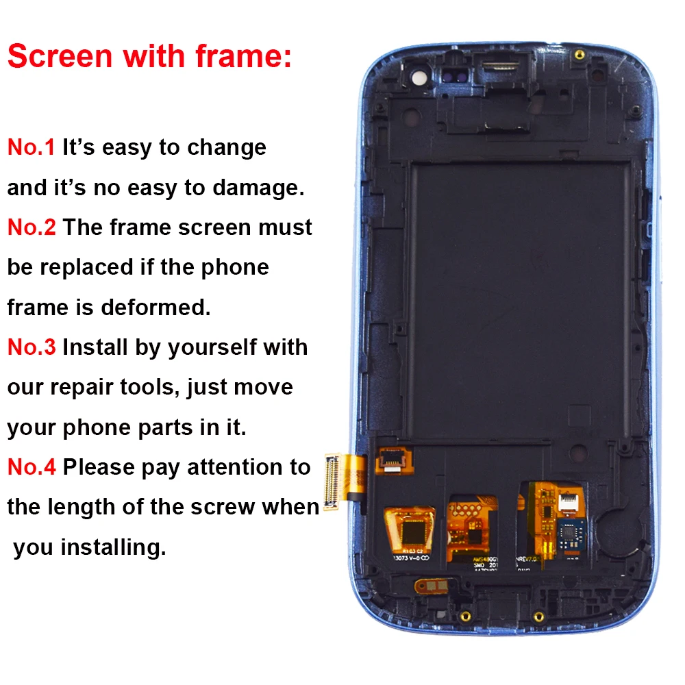 Для samsung Galaxy S3 Neo Lcd кодирующий преобразователь сенсорного экрана в сборе рамка
