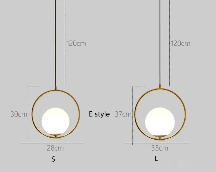 Creative Circle Glass Hanging Lamp Loft Modern LED Pendant Light Iron Gold Dining Room Home Decor Lighting Fixtures Hanglamp (36)