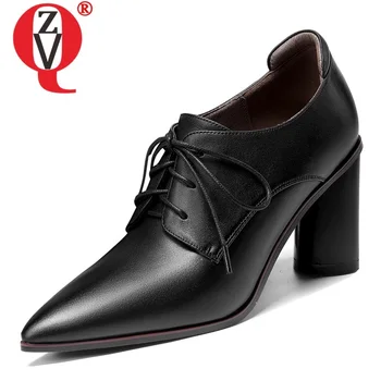 

ZVQ winter new fashion sexy women shoes outside high heels genuine leather pointed toe women shoes drop shipping size 33-39