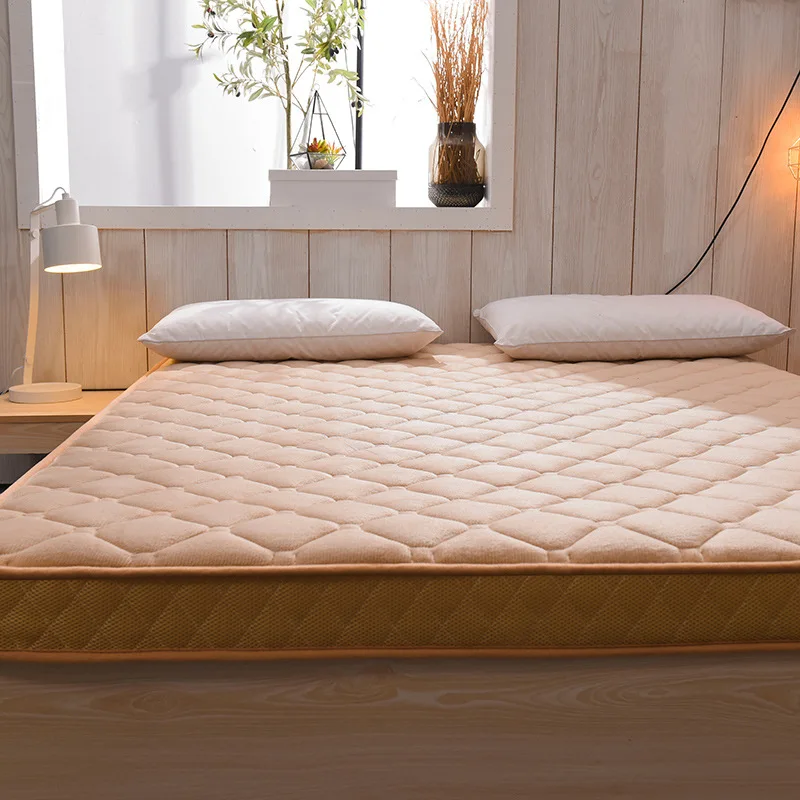 Наматрасник теплая зимняя Толстая фланелевая кровать подушка стерео-мягкая и удобная Импровизированная кровать спальный коврик