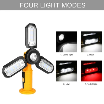 

LED Work Light USB Rechargeable Magnetic Outdoor Inspection Lamp Hand Torch