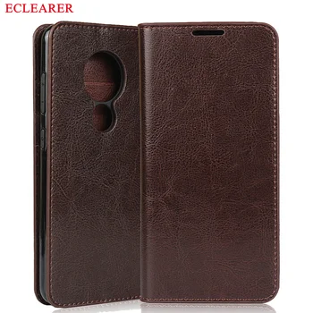 

ECLEARER Wallet Case For Nokia 7.2 Genuine Leather Case Vintage Card Slots Flip Cover For Nokia 7.2 Luxury Phone Cases Bags